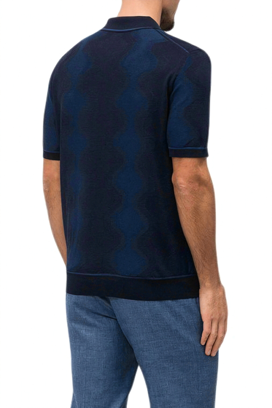 Мужской Stefano Ricci Поло из шелка и хлопка (цвет ), артикул K818105P31-F26171 | Фото 5