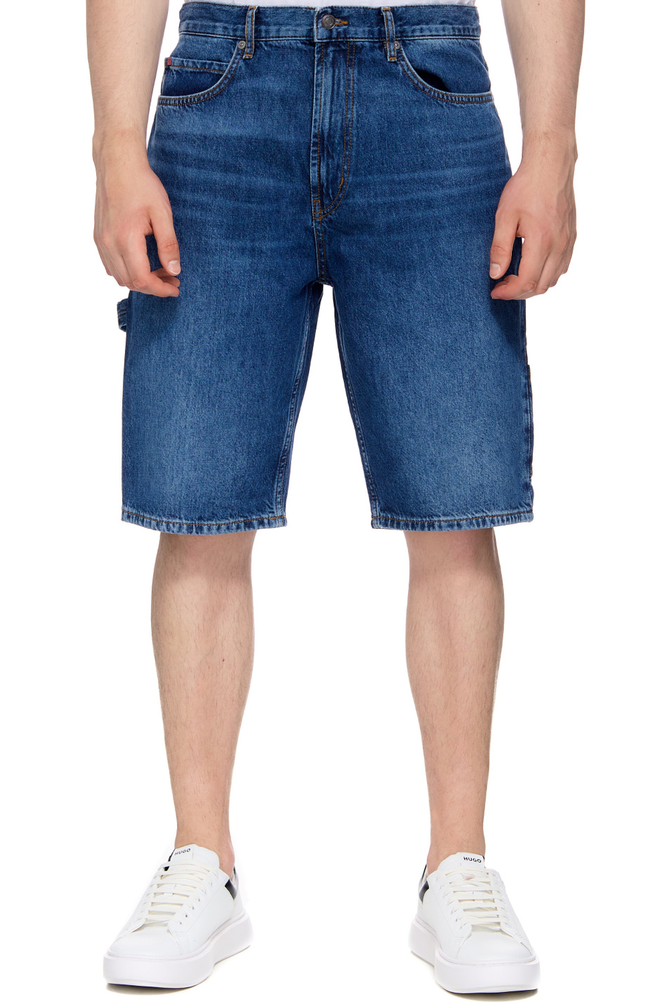 Мужской HUGO Шорты джинсовые из натурального хлопка (цвет ), артикул 50489985 | Фото 1