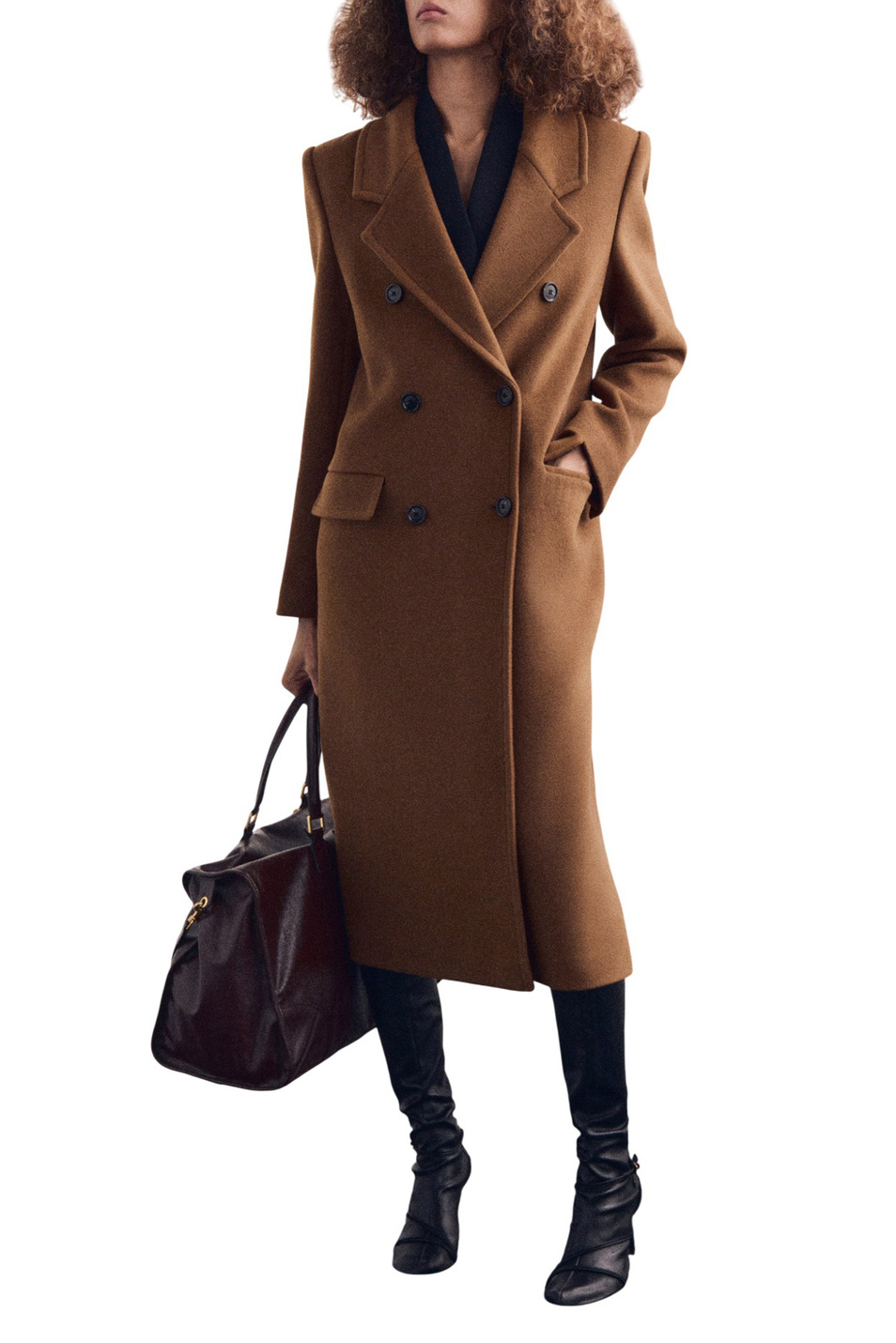 Пальто EYE двубортное|Основной цвет:Бежевый Женский Mango Пальто EYE двубортное (цвет ), артикул 17037769 | Фото 2