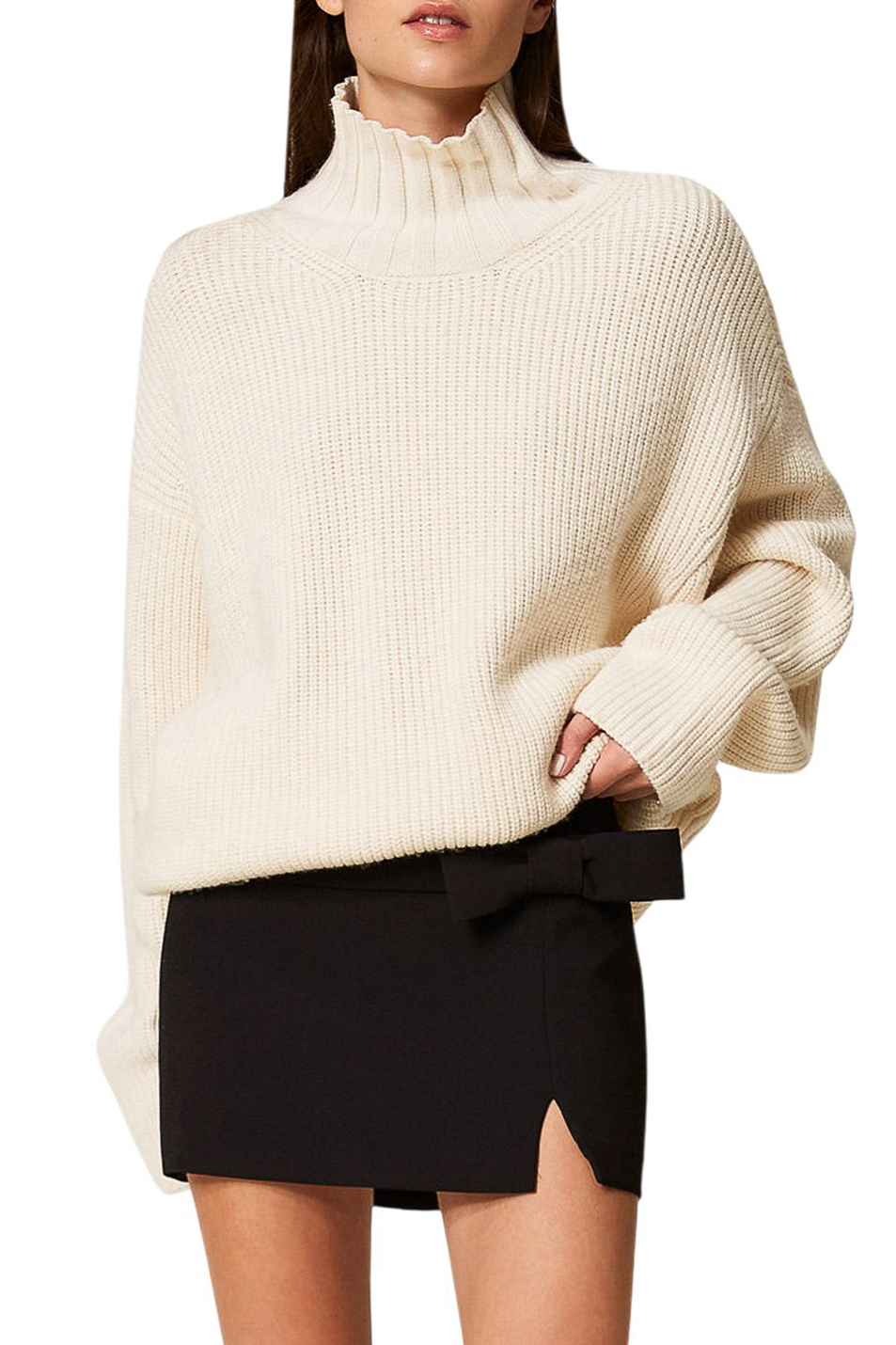 Женский TWINSET Milano Свитер однотонный (цвет ), артикул 252AT3140 | Фото 3