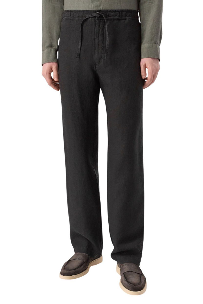 Мужской 120% Lino Брюки из натурального льна (цвет ), артикул 33ALIM299M0000253 | Фото 4
