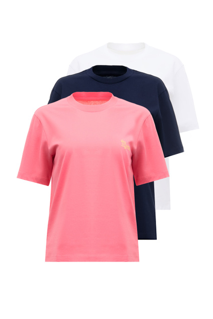 Комплект хлопковых футболок (3 шт.)|Основной цвет:Белый|Артикул:THJE0211X0-UTCZ68 | Фото 1