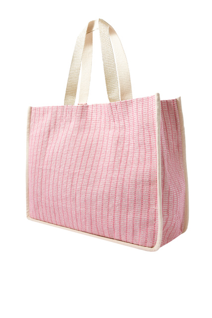 Плетеная сумка с подвеской|Основной цвет:Розовый|Артикул:390030 | Фото 2