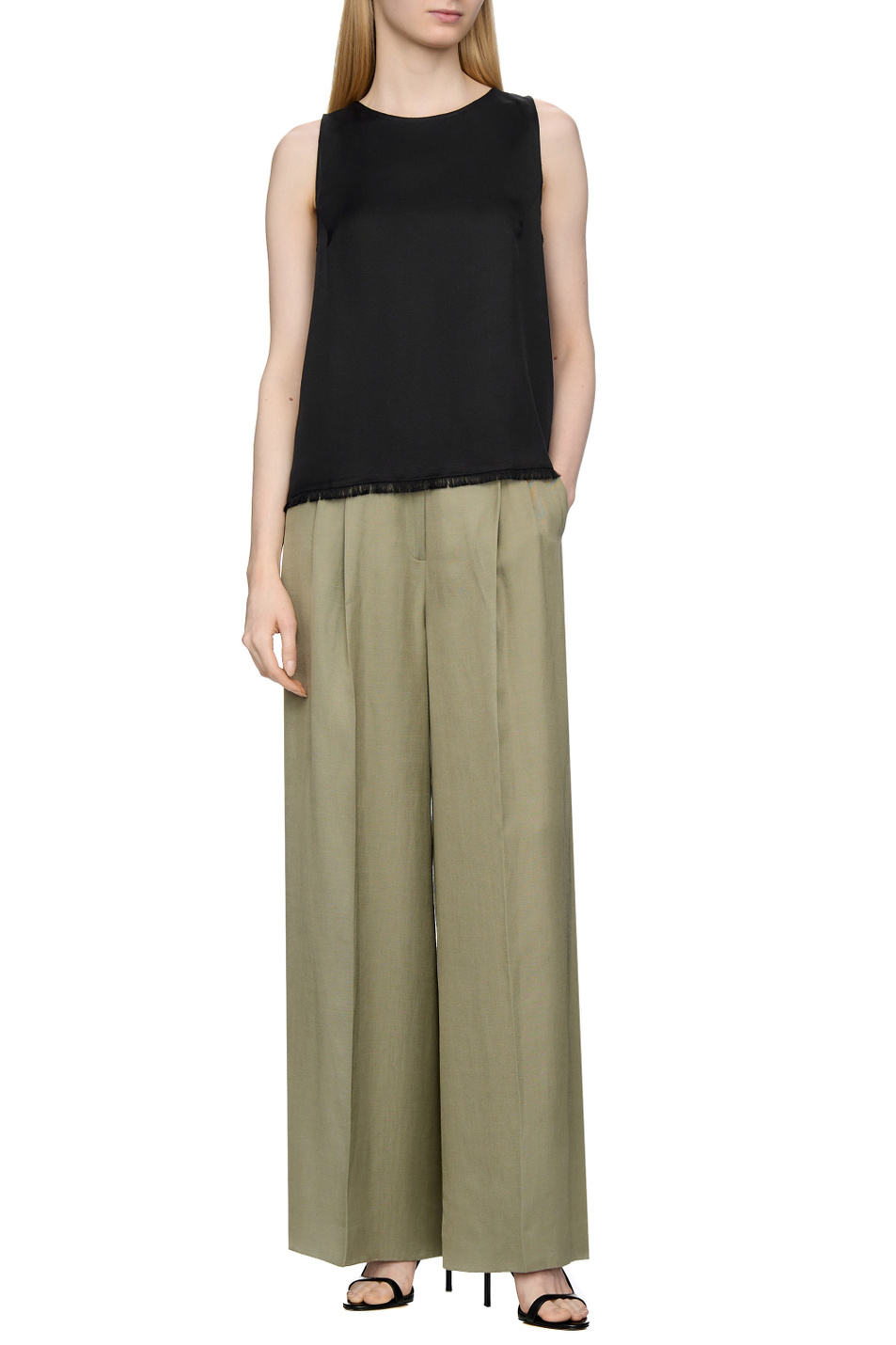 Женский Emme Marella Топ из вискозы и льна (цвет ), артикул 2515161061 | Фото 3