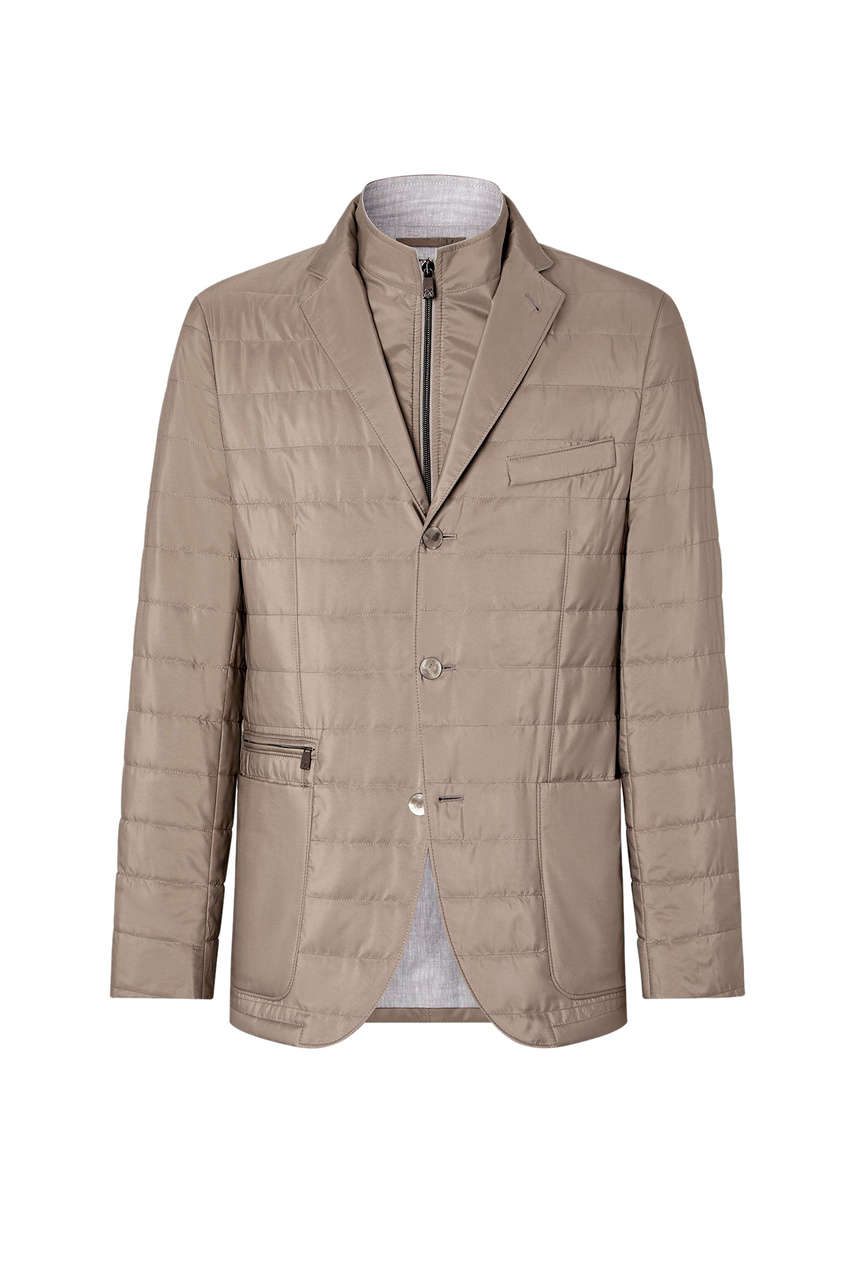 Куртка со съемным жилетом|Основной цвет:Бежевый|Артикул:936S24-9313051 | Фото 1