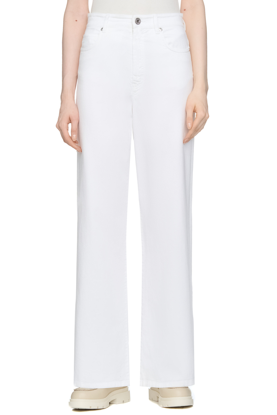 Женский Weekend Max Mara Джинсы MEDINA широкого кроя (цвет ), артикул 2515131011 | Фото 4
