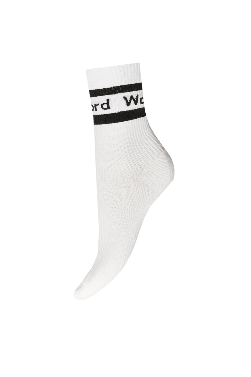 Носки Logo Rib|Основной цвет:Белый|Артикул:45046 | Фото 1