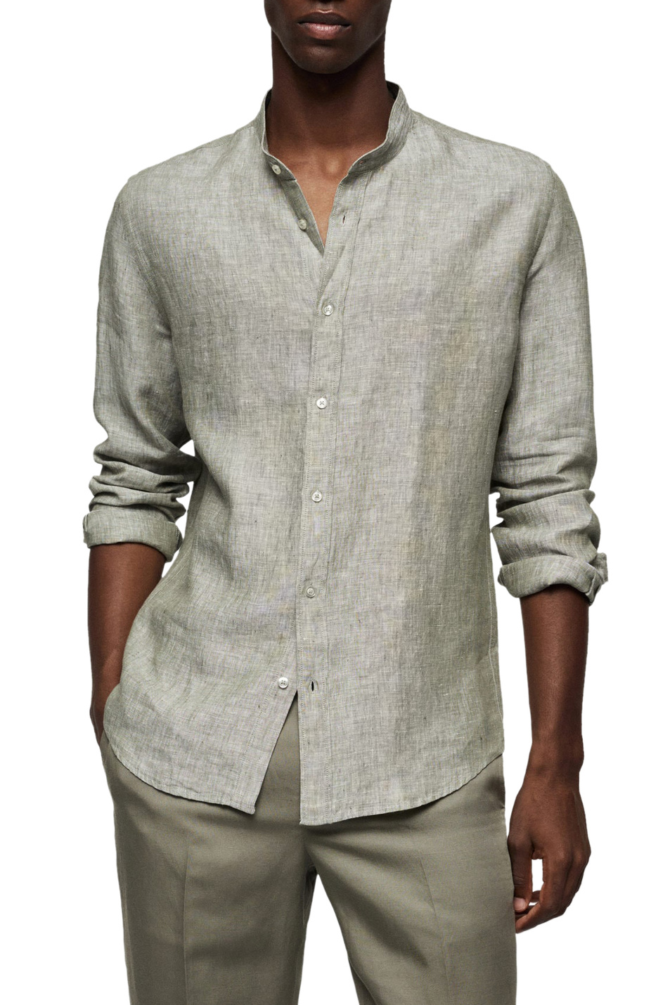 Мужской Mango Man Рубашка CHENNAI из чистого льна (цвет ), артикул 47025906 | Фото 3