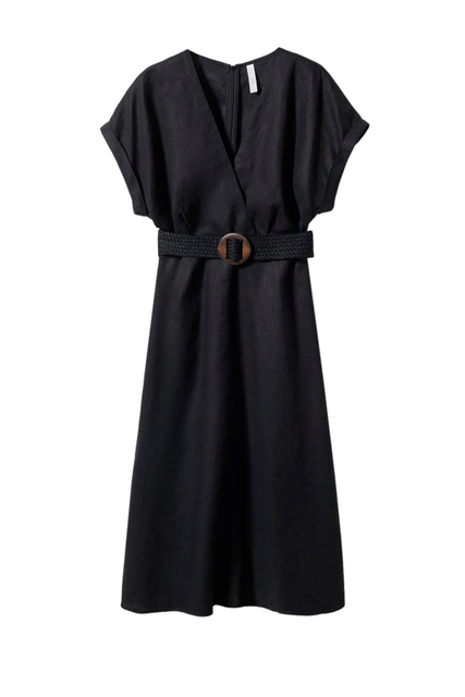 Платье AMORE из чистого льна|Основной цвет:Черный|Артикул:47005651 | Фото 1