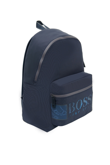 Текстильный рюкзак с логотипом на внешнем кармане|Основной цвет:Синий|Артикул:50454202 | Фото 2