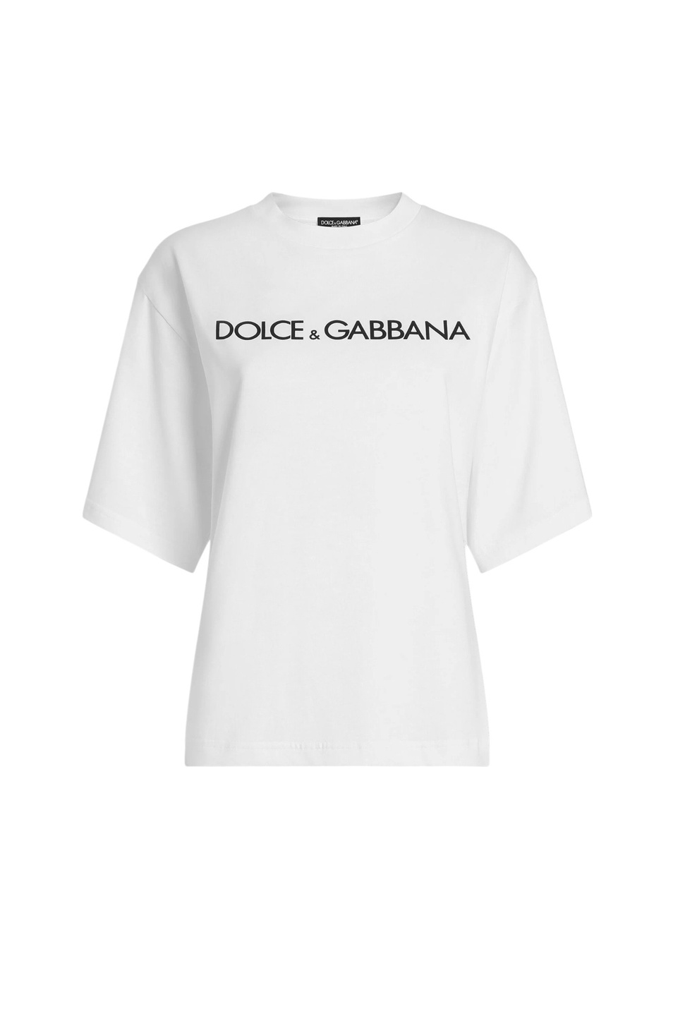 Женский Dolce & Gabbana Футболка из хлопка с логотипом (цвет ), артикул F8U10T-G7H4P | Фото 1