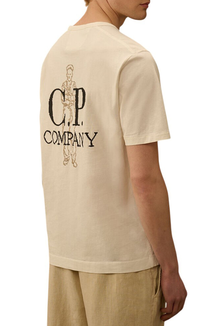 Мужской C.P. Company Футболка с вышивкой (цвет ), артикул 20CMTS215A006057O | Фото 4