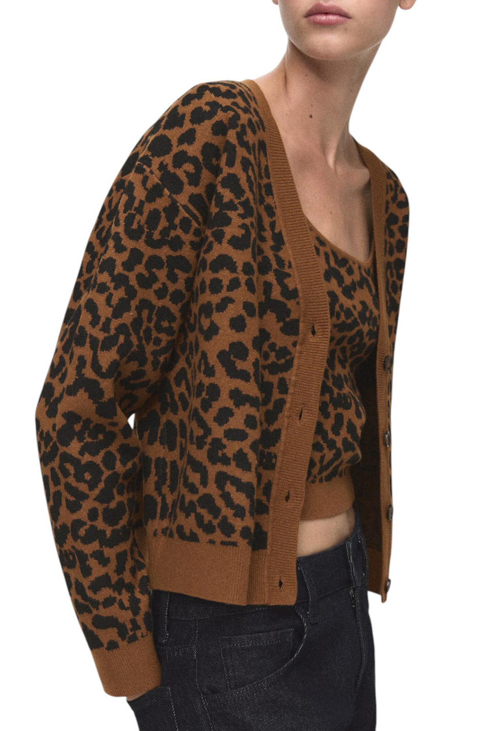 Женский Mango Кардиган LEONA с леопардовым принтом (цвет ), артикул 17056346 | Фото 3