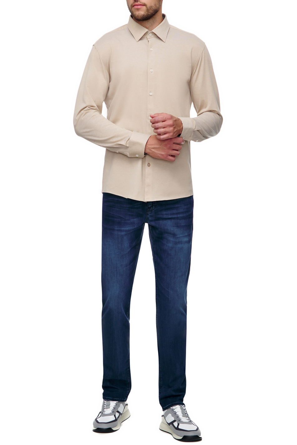 Мужской BOSS Рубашка трикотажная из натурального хлопка (цвет ), артикул 50474112 | Фото 2