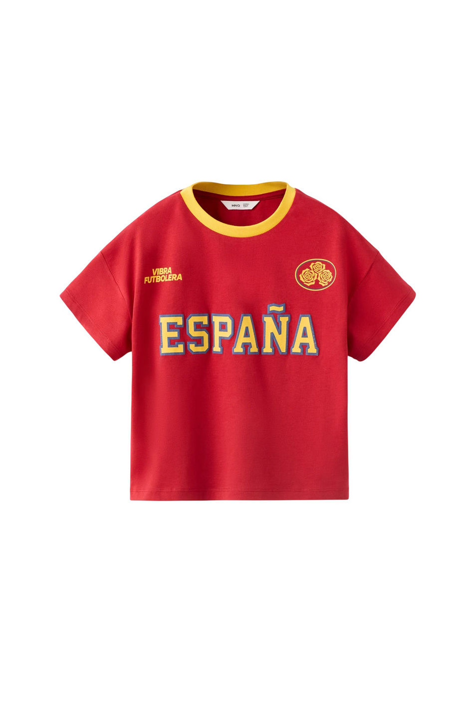 Девочкам Mango Kids Футболка SPAIN с принтом (цвет ), артикул 37051467 | Фото 1