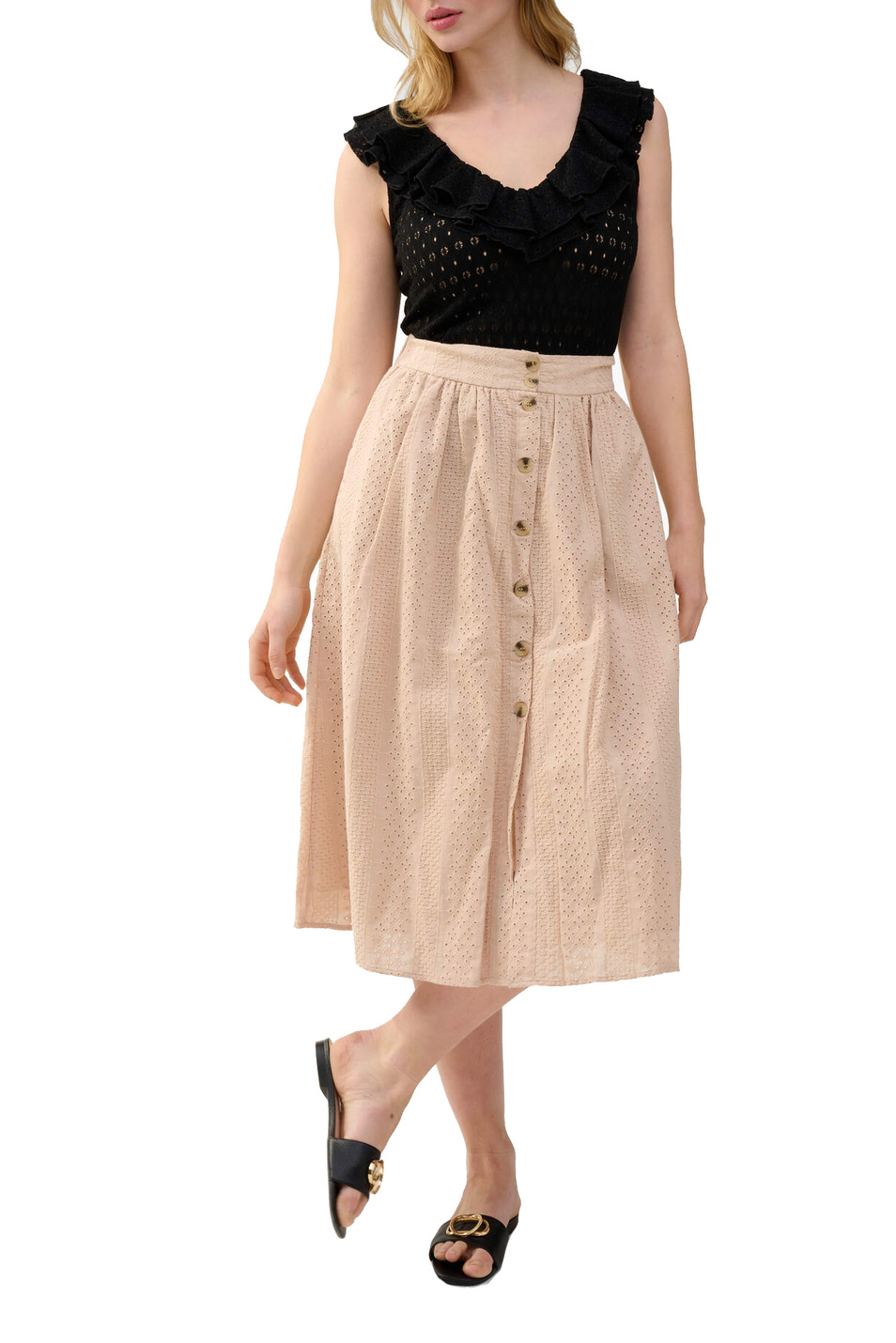 Orsay Расклешенная юбка из натурального хлопка (цвет ), артикул 724307 | Фото 3
