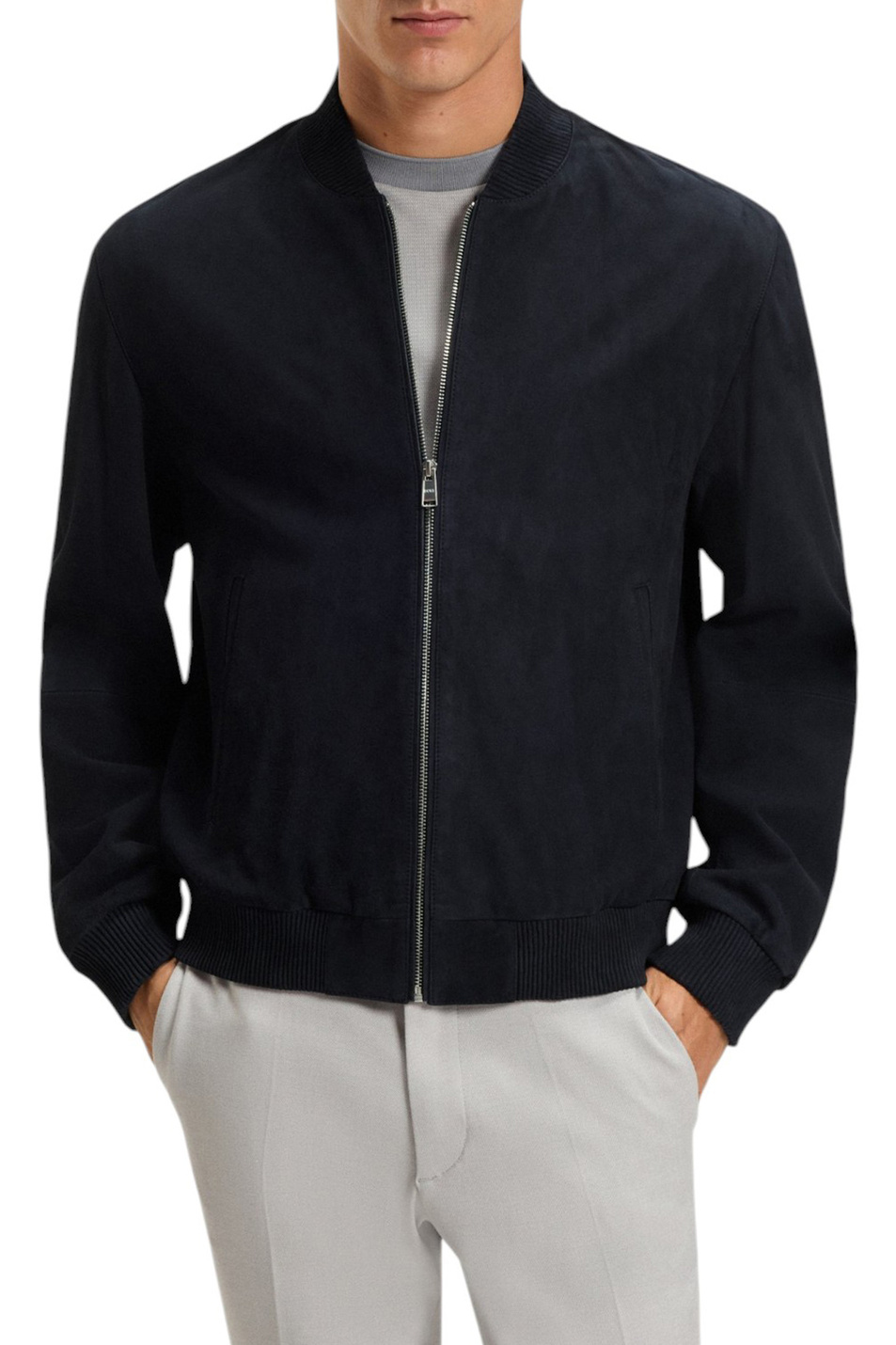 Мужской BOSS Бомбер Muller из натуральной замши (цвет ), артикул 50543213 | Фото 3