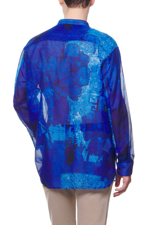 Emporio Armani Сорочка из хлопка с добавлением шелка ( цвет), артикул I1CF9L-I143C | Фото 4