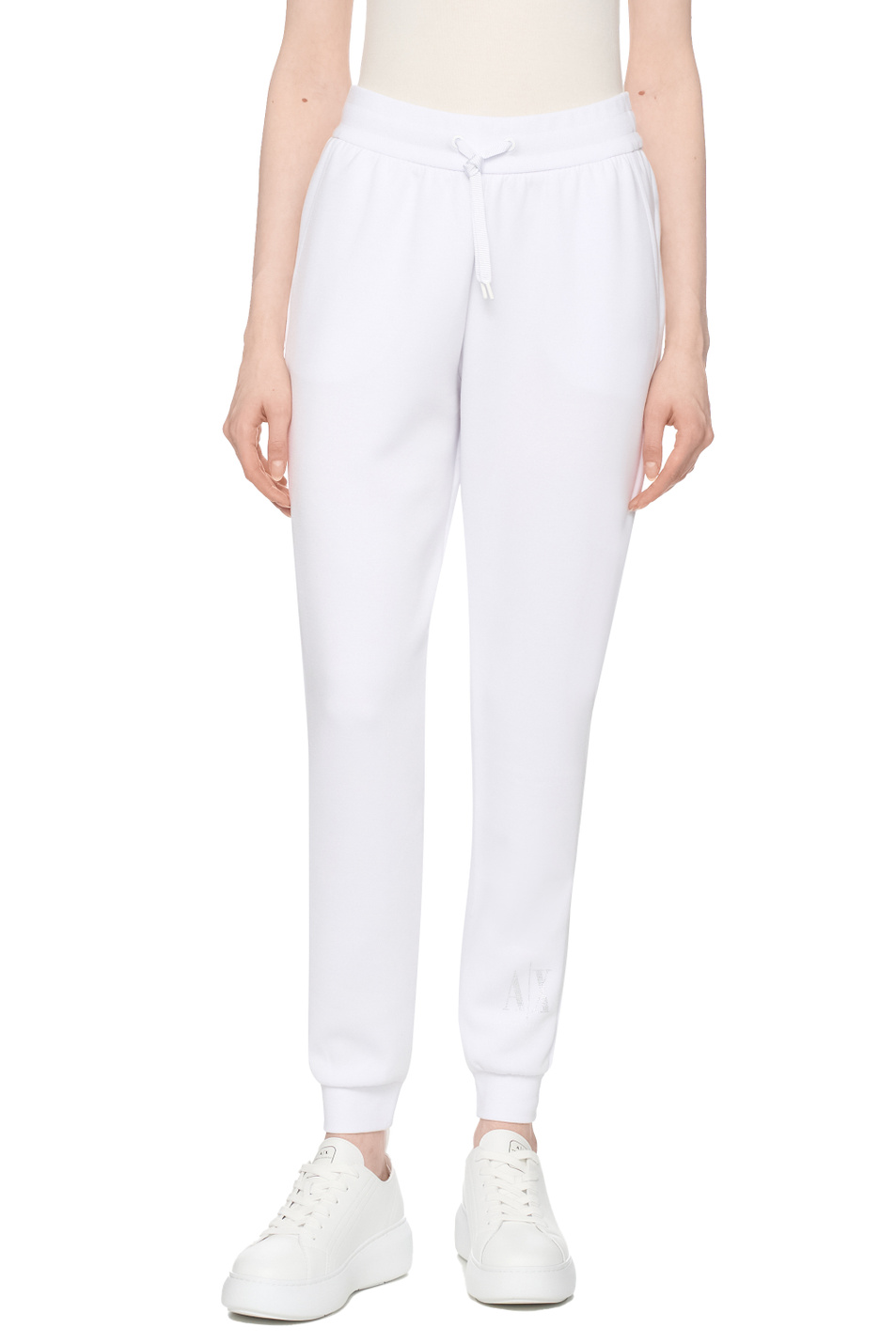 Женский Armani Exchange Джоггеры из смесовой вискозы (цвет ), артикул XW000828-AF13397 | Фото 4