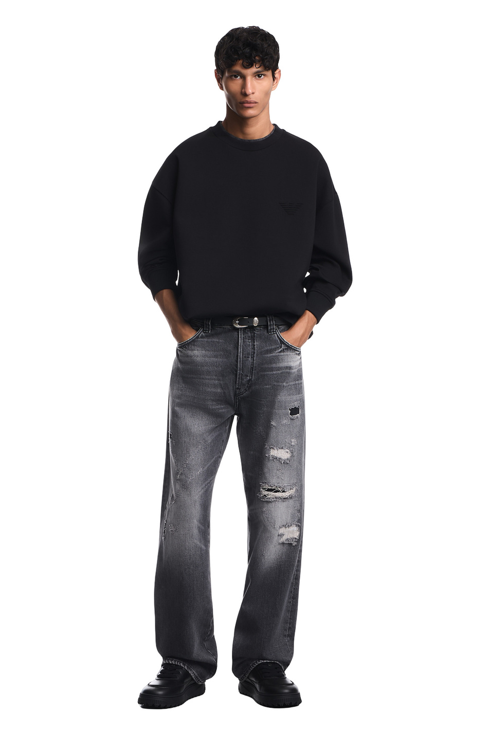 Мужской Emporio Armani Свитшот с вышивкой (цвет ), артикул EM006827-AF10013 | Фото 3