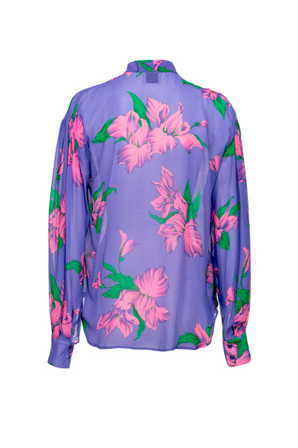 Блузка с цветочным принтом|Основной цвет:Фиолетовый|Артикул:101115A0P7 | Фото 2