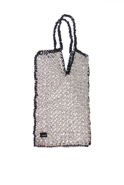Плетеная сумка-шоппер FILLET ручной работы|Основной цвет:Серый|Артикул:45111821 | Фото 2