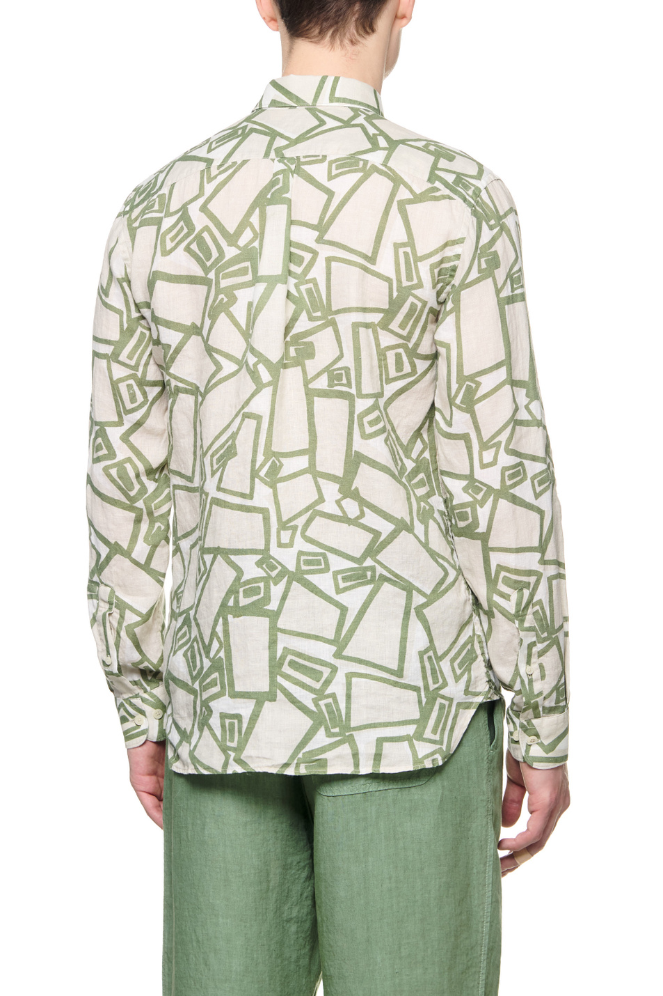 120% Lino Льняная рубашка с принтом (цвет ), артикул V0M1425000G082100 | Фото 4