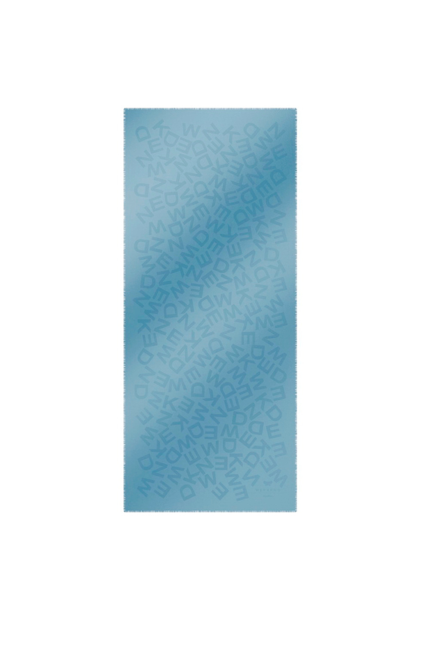 Шарф VALREAS из натурального хлопка|Основной цвет:Голубой|Артикул:2415541064 | Фото 1
