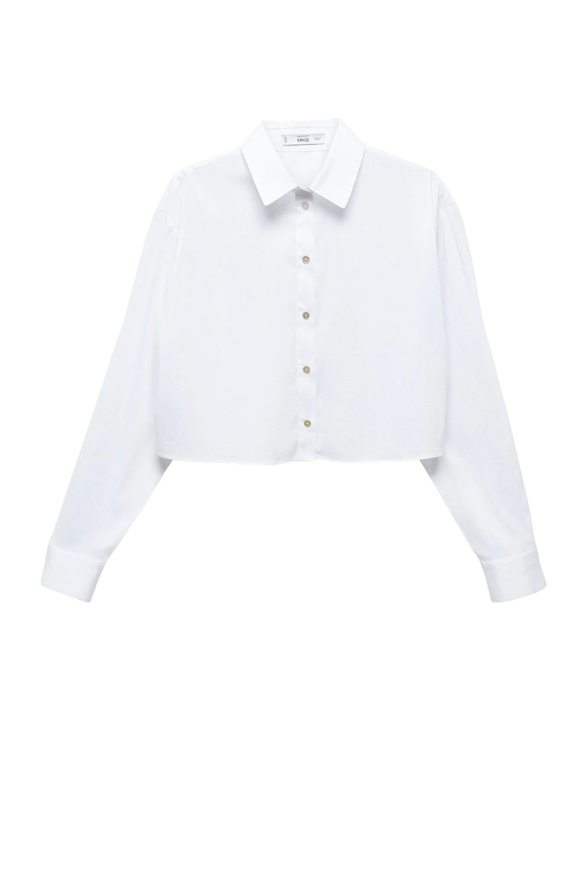 Рубашка однотонная CROPPY|Основной цвет:Белый|Артикул:57024775 | Фото 1