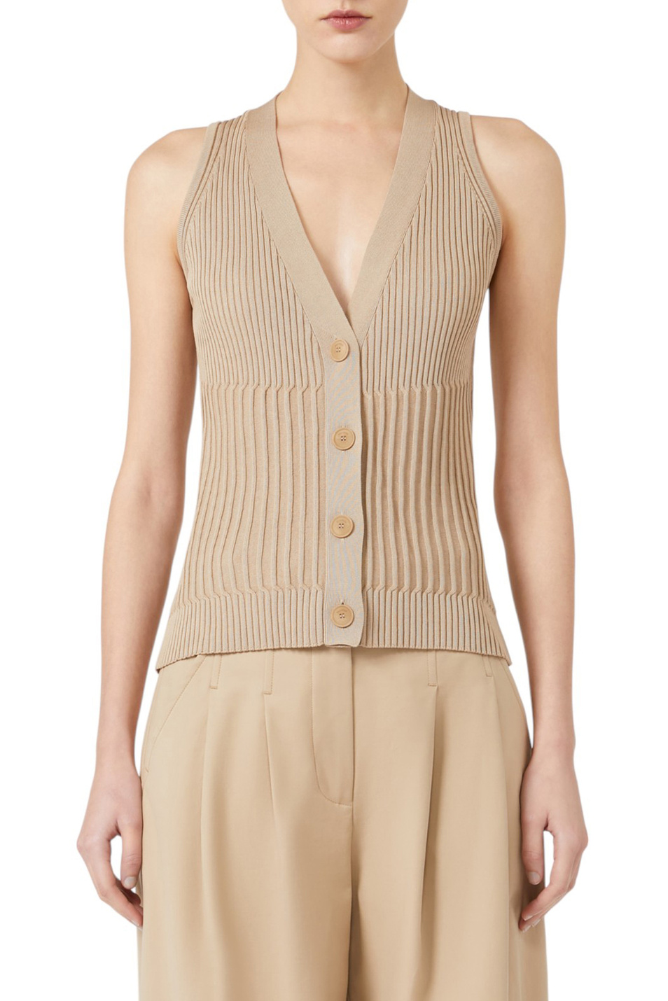 Женский Max Mara Жилет BIMBA из смесового хлопка (цвет ), артикул 2521356011 | Фото 3