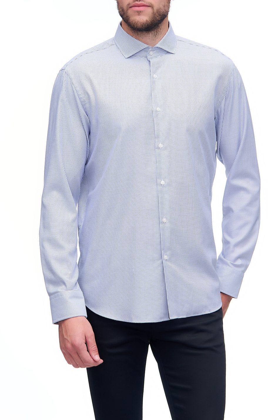 BOSS Рубашка из натурального хлопка с узором (цвет ), артикул 50459688 | Фото 1