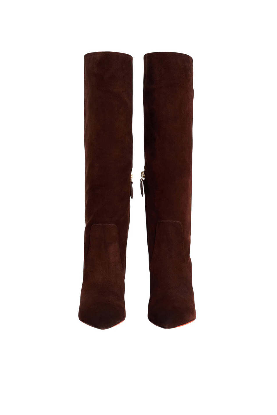 Сапоги из натуральной замши|Основной цвет:Коричневый Женский Santoni Сапоги из натуральной замши (цвет ), артикул WSID71836HI2SAEAS26 | Фото 3