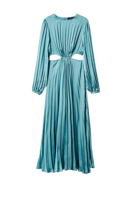Плиссированное платье SIMONA с разрезами|Основной цвет:Голубой|Артикул:47045857 | Фото 1