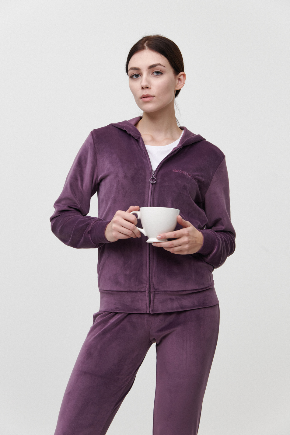 Женский Emporio Armani Спортивный костюм из бархата (цвет ), артикул 164392-0A260 | Фото 3
