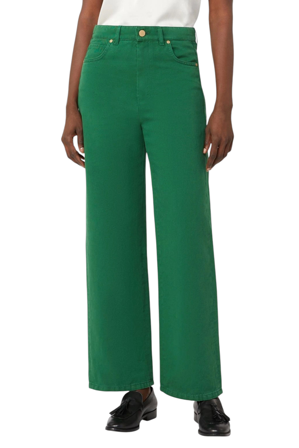 Женский Max Mara Джинсы ONORATA из хлопка и льна (цвет ), артикул 2619131083 | Фото 3