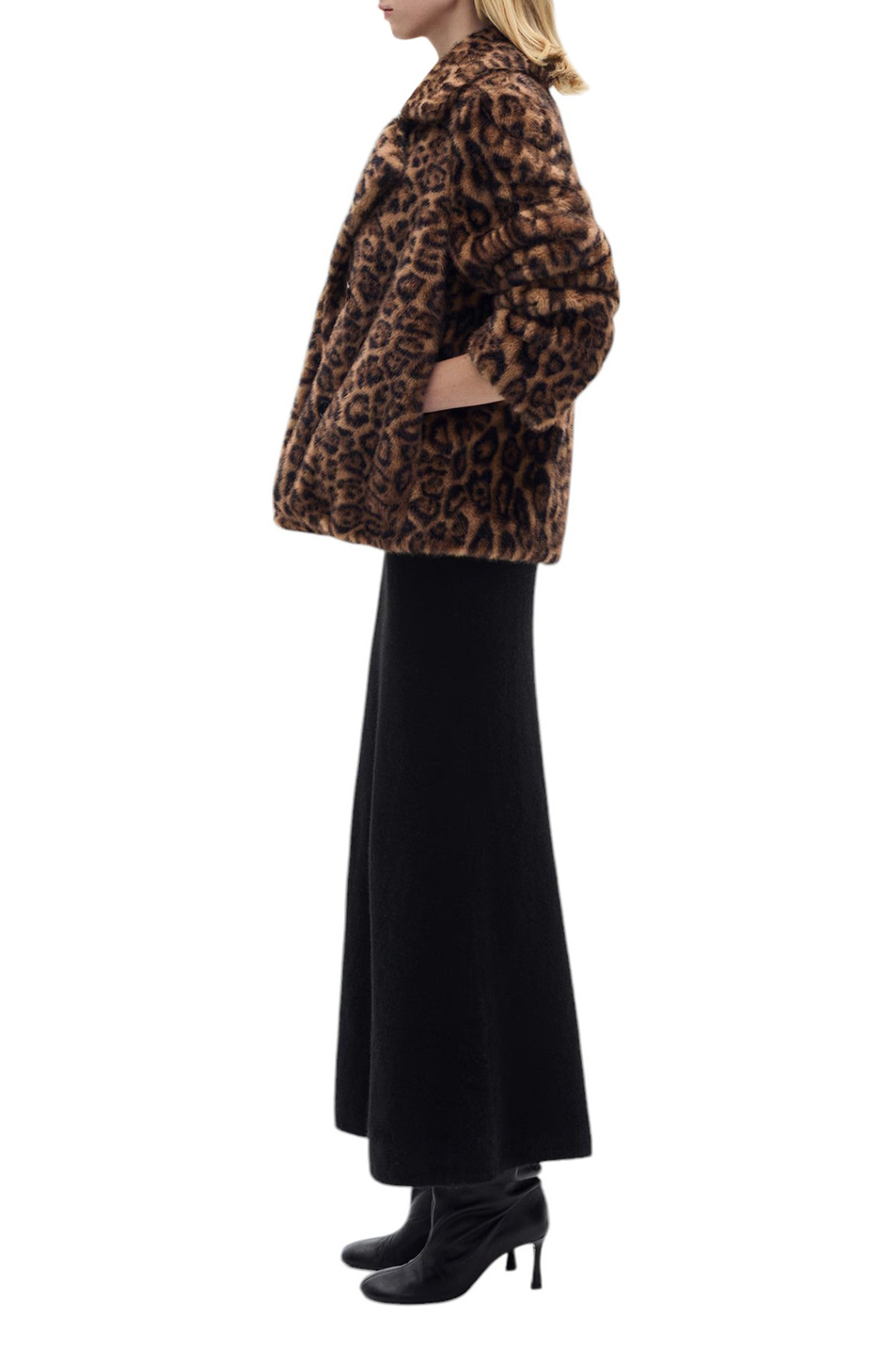 Полупальто FELINA с принтом|Основной цвет:Коричневый Женский Mango Полупальто FELINA с принтом (цвет ), артикул 77039045 | Фото 2