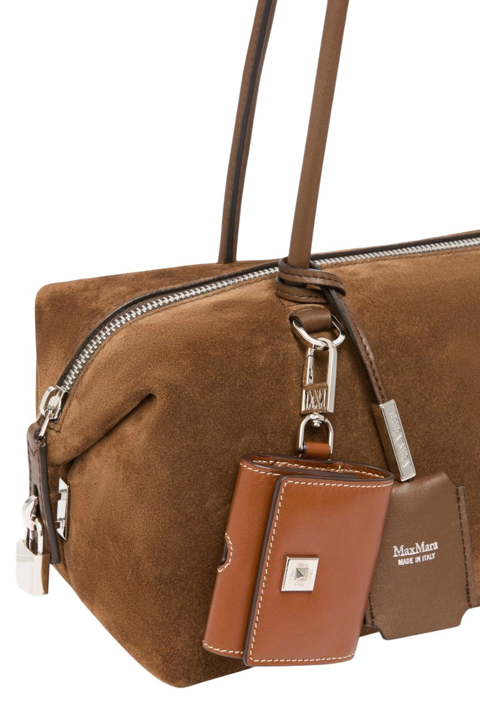 Сумка Boston из натуральной замши|Основной цвет:Коричневый Женский Max Mara Сумка Boston из натуральной замши (цвет ), артикул 2624516101 | Фото 4