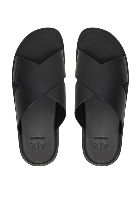Мужской Armani Exchange Шлепанцы из натуральной кожи (цвет ), артикул XM002619-AF10848 | Фото 4