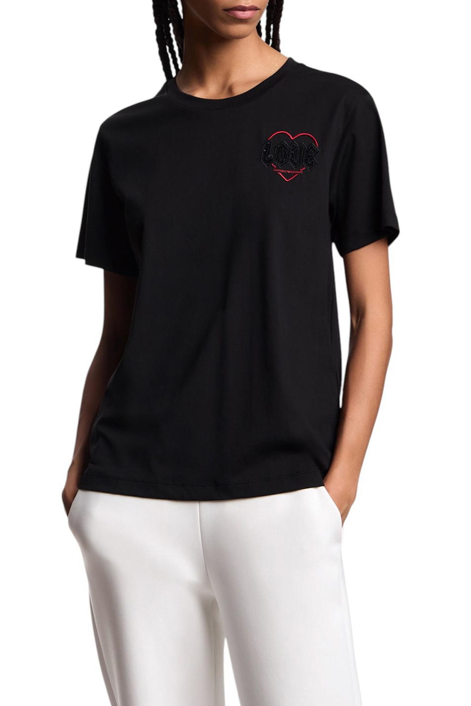 Женский Emporio Armani Футболка из хлопка (цвет ), артикул EW002608-AF18844 | Фото 3