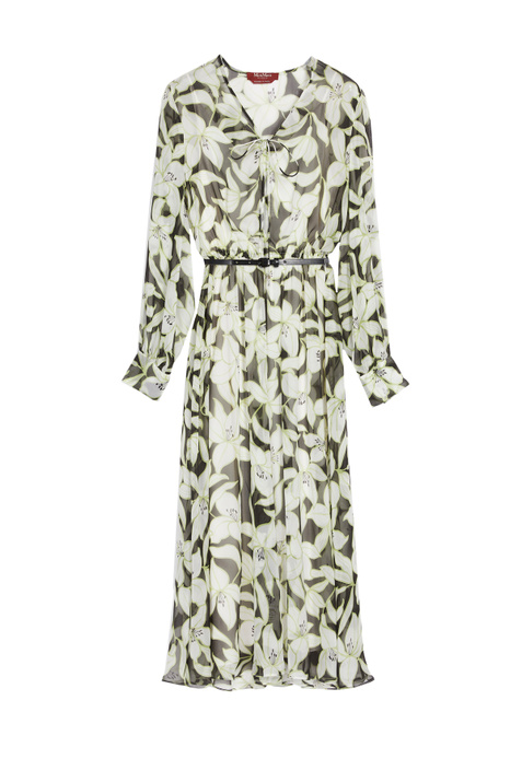 Max Mara Платье MAROCCO шелкового шифона с цветочным принтом ( цвет), артикул 2362310137 | Фото 1