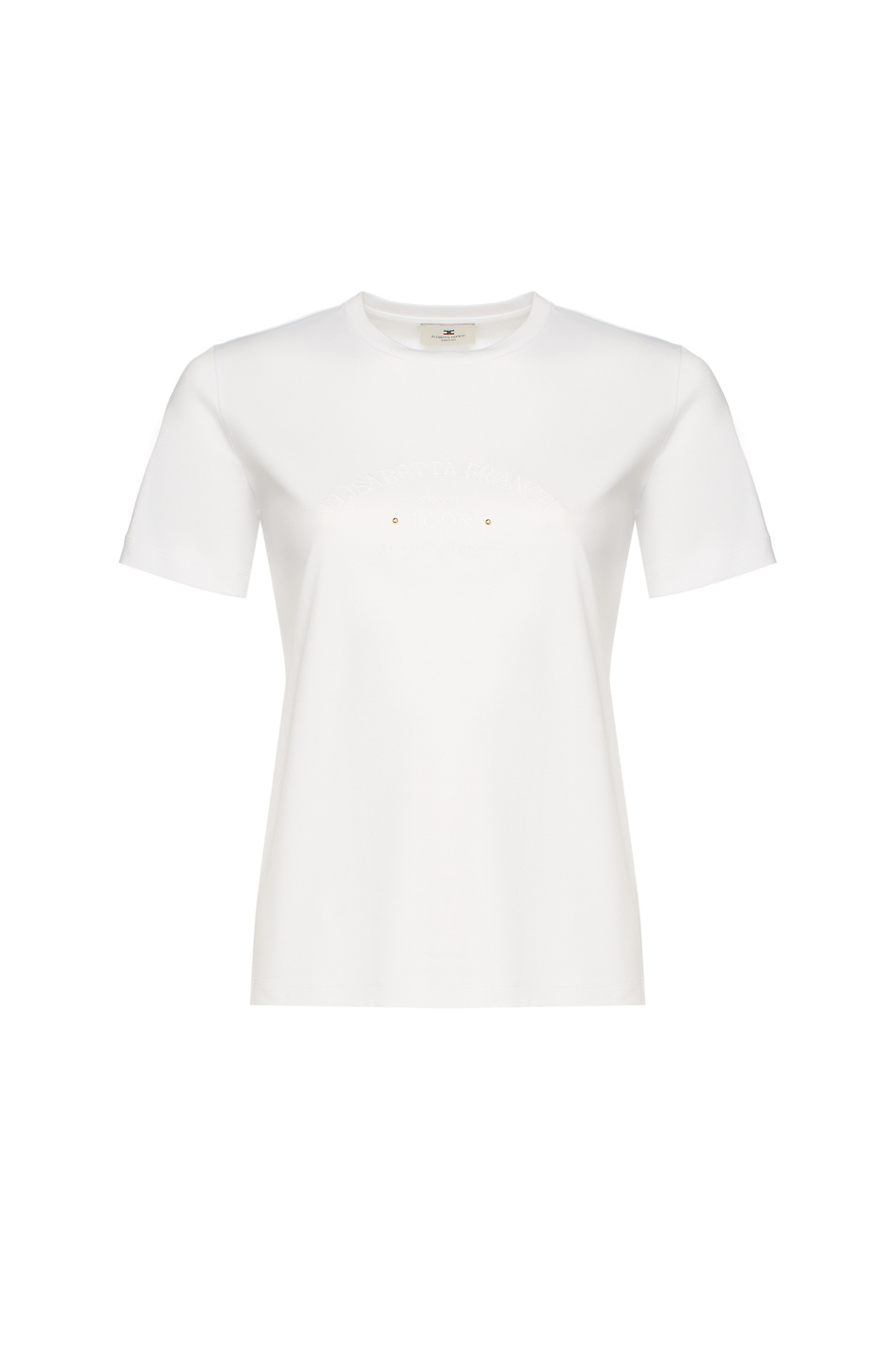 Женский Elisabetta Franchi Футболка из хлопка с логотипом (цвет ), артикул MA01761E2 | Фото 1