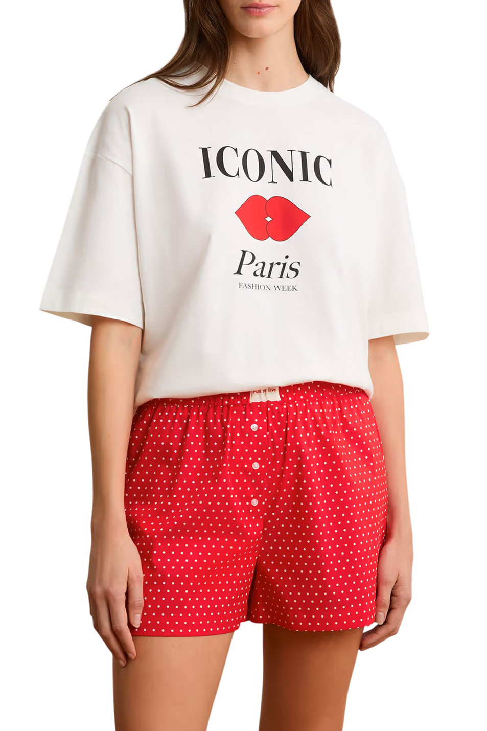 Женский Etam Футболка ICONIC из натурального хлопка (цвет ), артикул 6557887 | Фото 1