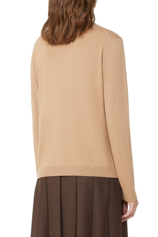 Водолазка KIKU из шелка и шерсти|Основной цвет:Коричневый Женский Weekend Max Mara Водолазка KIKU из шелка и шерсти (цвет ), артикул 2525366012 | Фото 5