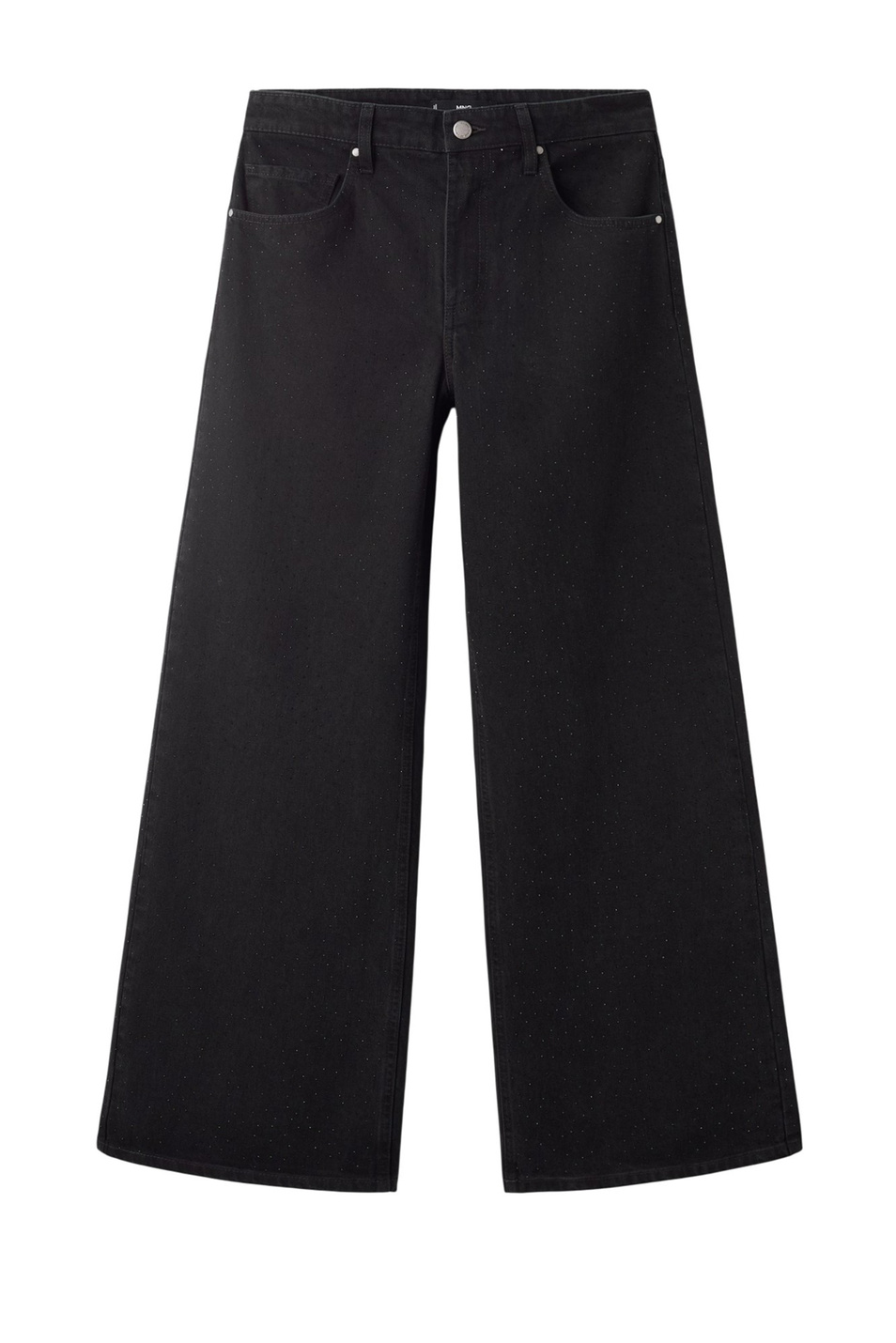 Женский Mango Джинсы LIBRA широкого кроя со стразами (цвет ), артикул 17029114 | Фото 1