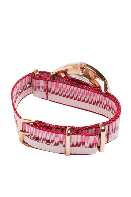 Часы наручные с текстильным ремешком|Основной цвет:Розовый|Артикул:196145 | Фото 2