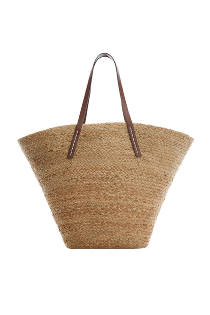 Плетеная сумка-шоппер MENORCA|Основной цвет:Бежевый|Артикул:47005919 | Фото 1