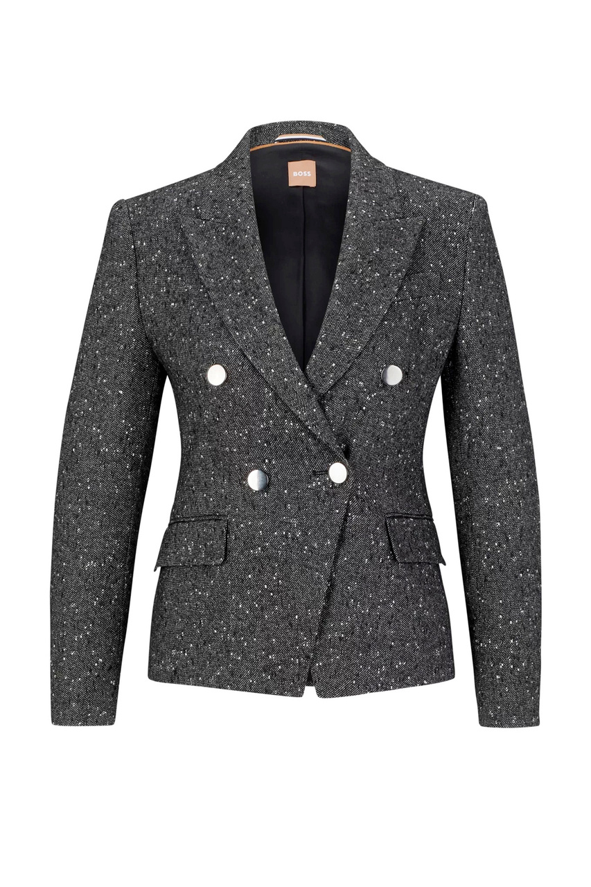 Пиджак из смесовой шерсти|Основной цвет:Серый|Артикул:50499998 | Фото 1