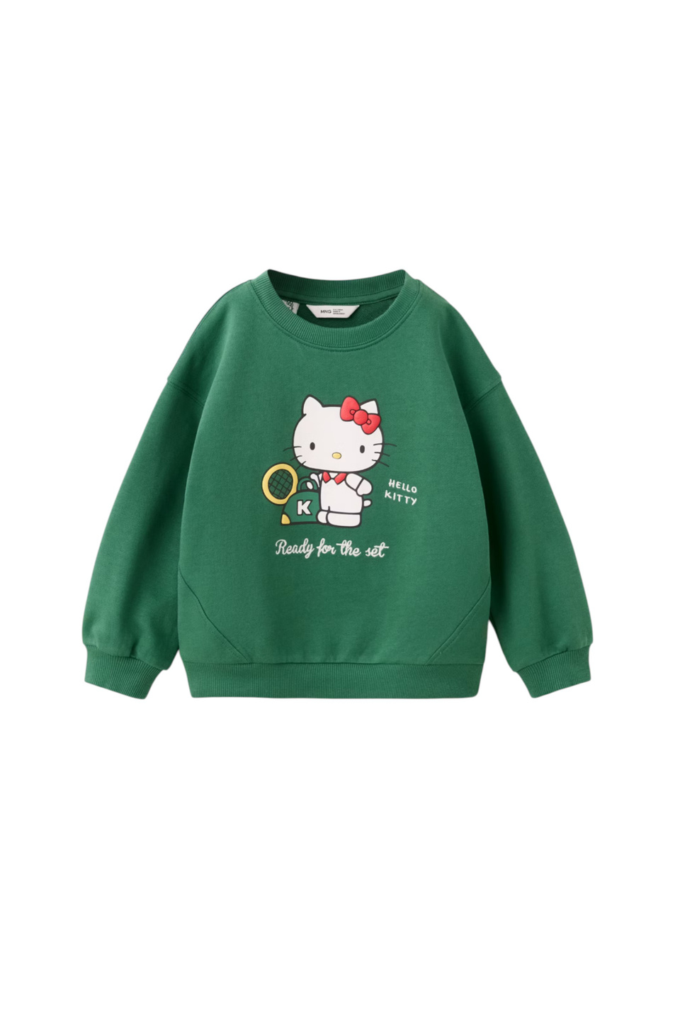Свитшот HKBOW с принтом|Основной цвет:Зеленый Девочкам Mango Kids Свитшот HKBOW с принтом (цвет ), артикул 37073306 | Фото 1