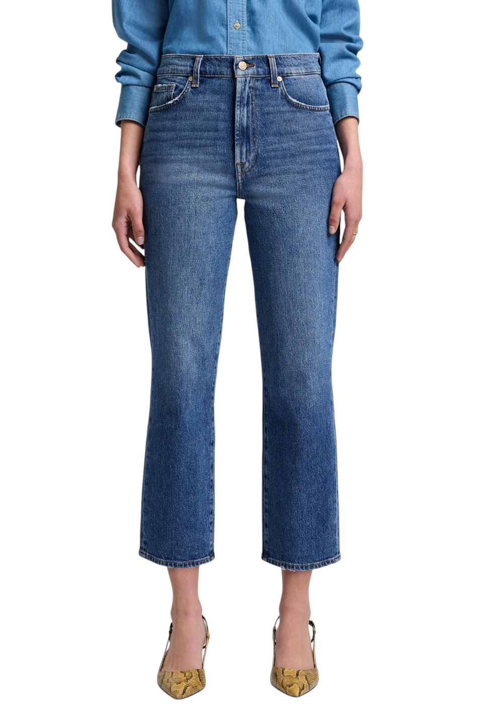 Женский 7 for all Mankind Джинсы из эластичного хлопка (цвет ), артикул 7U113C10 | Фото 3