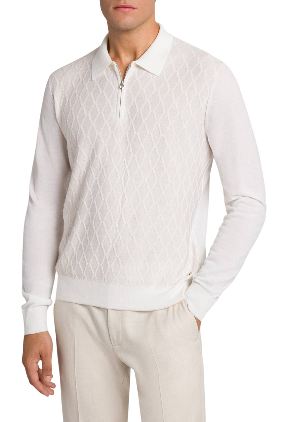 Мужской Stefano Ricci Джемпер поло из шерсти и кашемира (цвет ), артикул KE04002P30-E25362 | Фото 3